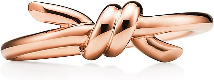 14K Rose Gold Plated Simple Knot Ring Simple and Beutiful Also a Great Choice for Lovers Stylish Look Wedding Gift for Men Women Ring Size 4 to 13