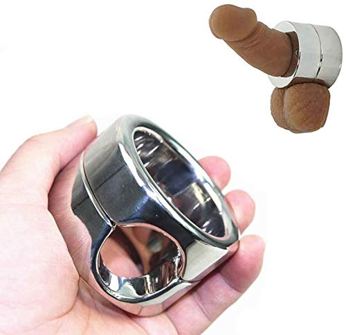 男性のためのステンレス製のコックリング睾丸リング金属ボールストレッチャコックロック睾丸重量睾丸ストレッチャコックリングエロ大人のおもちゃ