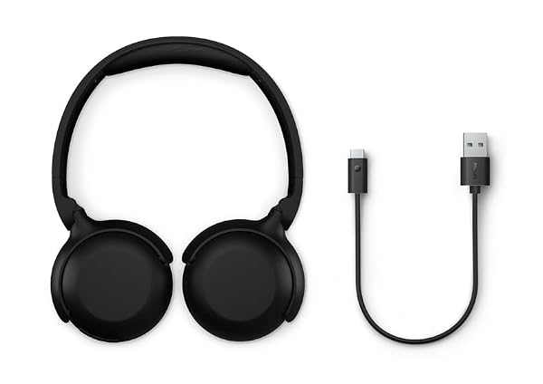 Philips H2209 Wireless Headphones,On-Ear Bluetooth Headphones, Dynamic Bass, Sound Signature,Clear Call,25H Battery Life,Fast Charging,Soft Ear Cups,Bluetooth 5.4,Compact Design,Light,Matte Black by Philips - Image 6