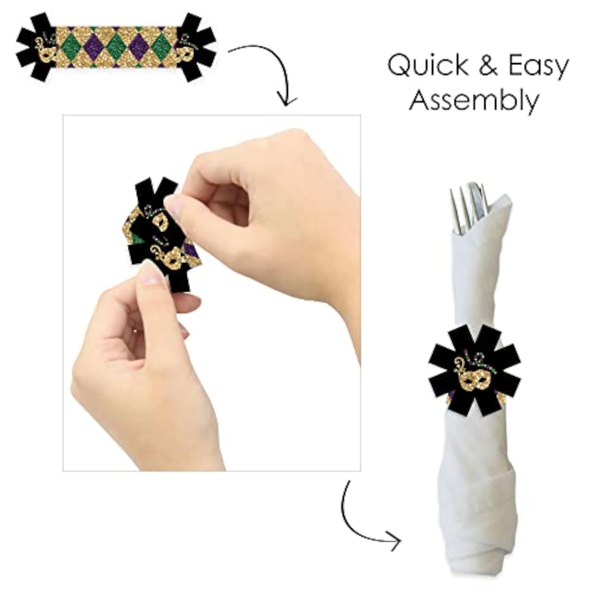 Mardi Gras Masquerade Party Paper Napkin Holder