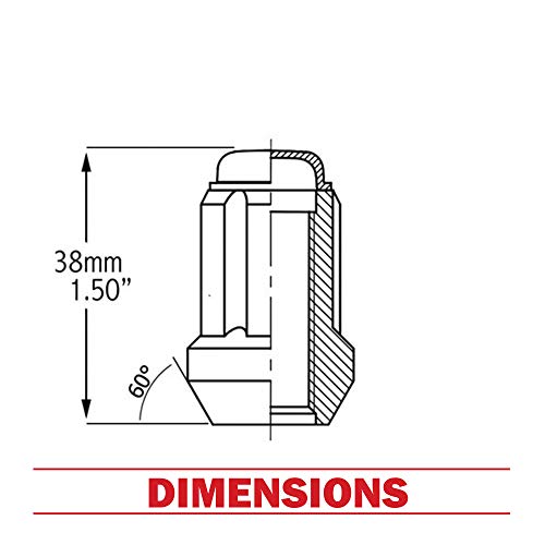 image for Wheel Accessories Parts 20 Pcs M14x1.5 14x1.5 Thread Short Truck 1.50
