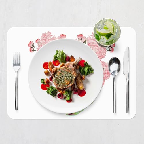 Sets de table souples en liège blanc napperons Flora Loup grand format