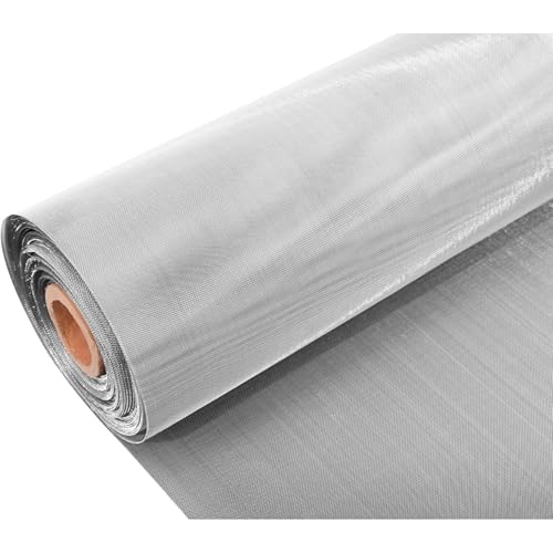 Rete Metallica Intrecciata in Acciaio Inox, Griglia Fine con Fori da 0.2mm, Filtro per Ventilazione, Recinzione di Sicurezza, Protezione per Finestre e Giardino