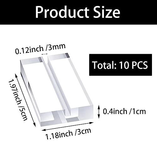BOYIVI 10 Pieces Acrylic Place Card Holders Clear Place Acrylic Stands Name Card Wedding Sign Display for Table Numbers Wedding Photos Office Menu Meeting - Thumbnail 2