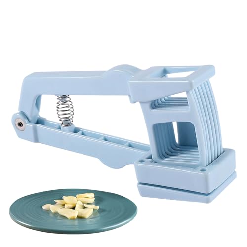 PRIMUZ Cortadora de Jengibre - Picadora de ajos Manual Afilada,Rallador de ajo de Calidad alimentaria, rallador de Jengibre Compacto, rebanador de Alimentos Duradero para Cocina, Frutas y Verduras