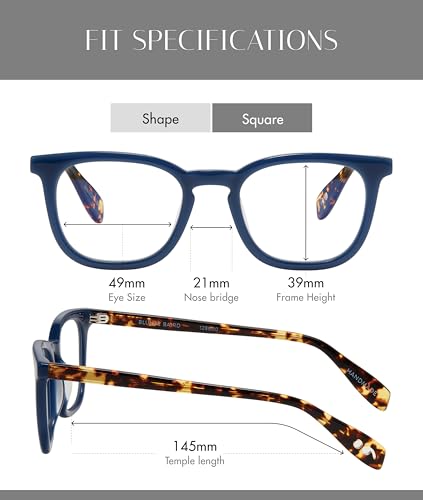 Image of Scojo New York Baird Blue Light Reading Glasses, Handmade Scratch Resistant Readers for Women and Men