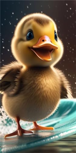 Broderie diamant 5D grand format avec cristaux brillants et toile animal canard 130x65cm Y-442