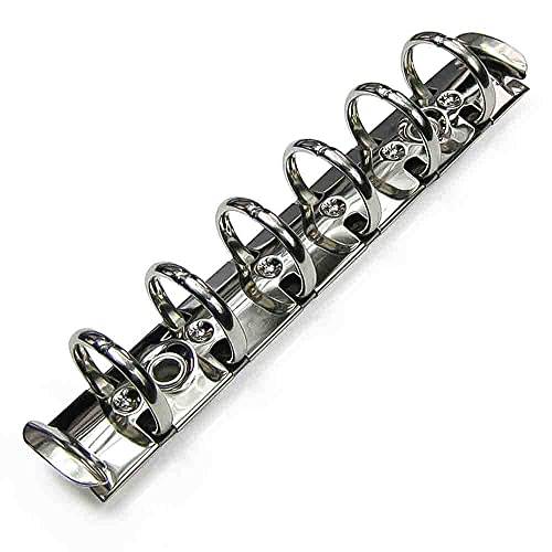 B7 縦 バインダー 金具 背なしタイプ 6穴【F130ー6−19Rー20SR】20mm×130mm ニッケル鍍金 シルバー 1本入り