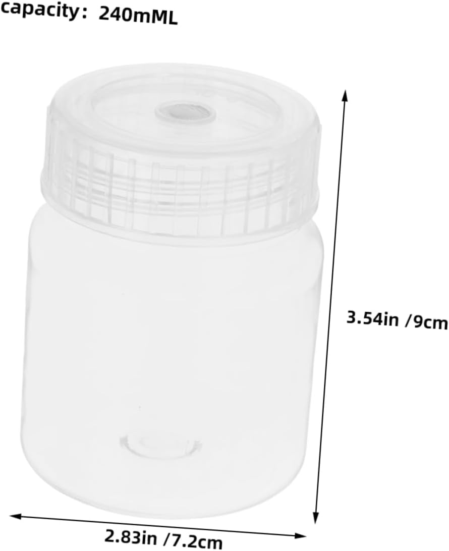 VICASKY 4pcs Chemical Storage Bottles Wide Mouth Lab Reagent Containers Sample Liquid Containers Sealed for Lab