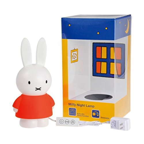 Preisvergleich Produktbild Miffy Charlie Friends Nachttisch Lampe, Kinderlampe - Lampe fürs Kinderzimmer - Hase - (LxBxH): 16 x 12,5 x 32 cm
