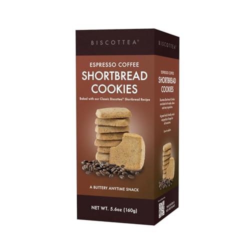 BISCOTTEA Espresso Coffee Shortbread Cookie (8 Cookies)