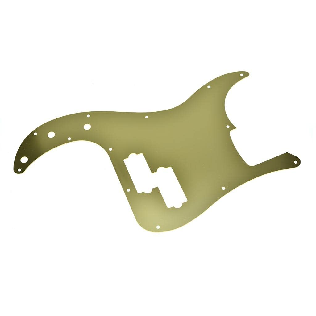 KAISH 13-Hole Metal Aluminium Anodized P Bass Style Pickguard American Modern Style Standard Bass Pick Guard for Precision P Bass Gold - Image 4
