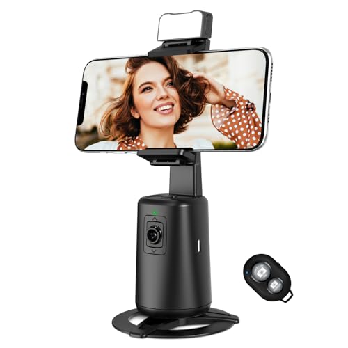 Auto Face Tracking Stativ, ohne App, 360° drehbar, Gesichtskörper, Handy-Kamera-Halterung, Gestensteuerung, Smart Shooting-Halterung mit 3000 mAh wiederaufladbarem Akku für Vlog, Streaming, Video,