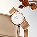 BUREI Women Watches Fashion Dainty Analog Quartz Waterproof Watches,Stainless Steel Mesh Bracelet,Gift for Women(Rose Gold)