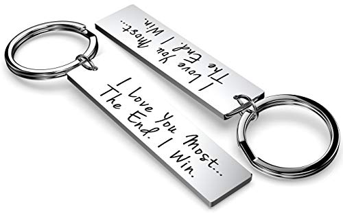 I Love You Most Keychain - Stainless Steel Gift for Husband, Boyfriend, Girlfriend, Wife - I Love You Most Couple Keychain Gift for Him, for Her - Valentine\'s Day, Anniversary, Birthday Present