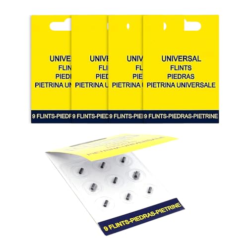 Universal Flints Fit for All Types Lighters Stone Reliable Ignition Replacement flints Compatible with Most Lighters Flints - 4Pk x 9Flint