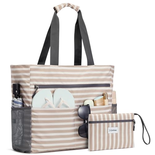 Image of G4Free Beach Bag, Waterproof Sandproof Beach Tote Bag, Large Capacity Foldable for Women