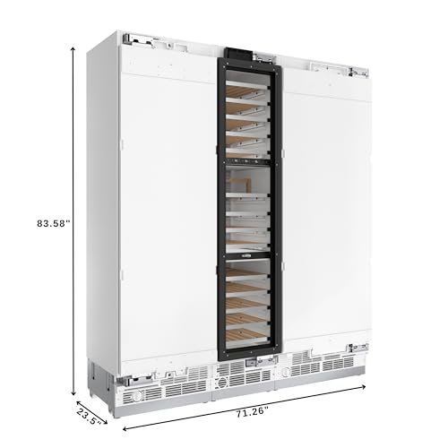 Image of KoolMore Reserve Panel Ready Column 30 in. Refrigerator, 18 in. Wine Cooler and 24 in. Freezer Combo, Frost Free, Water and Ice Dispenser, ETL Listed, Energy Star