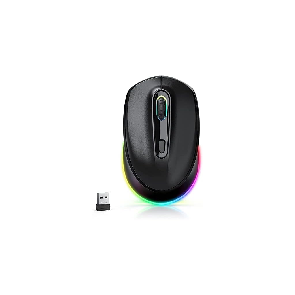 Wireless-Mouse-Rechargeable-Silent-Mouse-with-Rainbow-Backlight-3-Adjustable-DPI-Light-Up-Mouse-for-Laptop-PC-Mac-Chromebook-Small-Mice-for-Home-Office-Travel-Business-Travel-Black