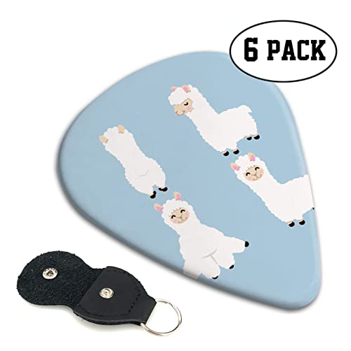 FUCVNPZ Lot de 6 médiators en celluloïd pour guitare acoustique, électrique, basse ou ukulélé Motif lama - Les Beatles, Paul McCartney, John Lennon, RIngo Starr, George Harrison FUCVNPZ Lot de 6 médiators en celluloïd pour guitare acoustique, électrique, basse ou ukulélé Motif lama – Image 5