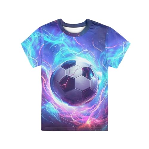 Image of JEOCODY Boys Girls Graphic Tees Funny 3D Printed Short Sleeve T-Shirts 3-16T