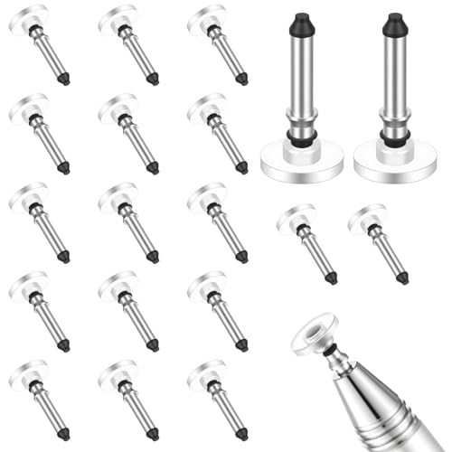 24 PCS White Universal Stylus Tips, Round Disc Stylus Replacement Tips for Touch Screens, High Sensitivity Replacement Nibs for Smartphones Tablets, Precision Writing Drawing Stylus Pen Refill Tips