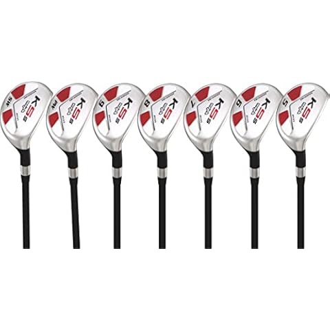 Senior Men’s Majek Golf All Hybrid Complete Full Set, which Includes: #5, 6, 7, 8, 9, PW +SW Senior Flex Right Handed New Utility “A” Flex Club Cover