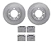 Dynamic Friction Company Rear Brake Rotors with 5000 Advanced Brake Pads 6502-65028