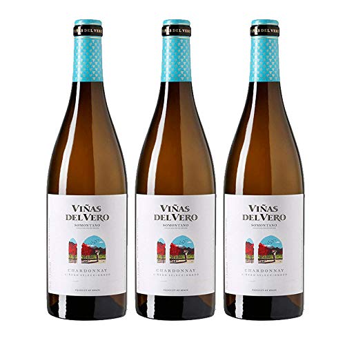 Chardonnay Viñas del Vero - Vino blanco de 75 cl - D.O. Somontano - Bodegas Gonzalez Byass (Pack de 3 botellas)