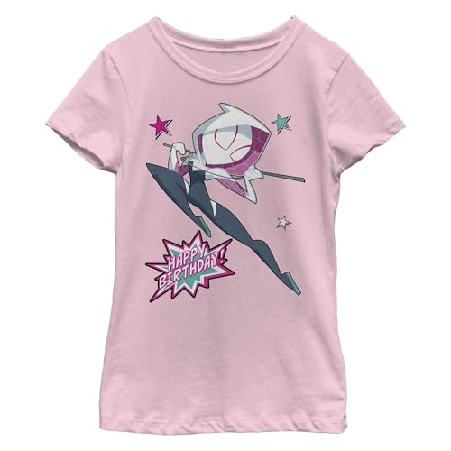 Marvel Little, Big Seasonal Spider Gwen Birthday Girls Short Sleeve Tee Shirt