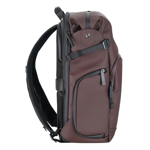Image of VANGUARD VEO Lite B30L Camera & Everyday Backpack (Chocolate) - Fits Full-Frame Camera with 70-200mm Attached + 4 Lenses, 16 inch Laptop Storage, 3-Way Access, Convertible Daypack Design
