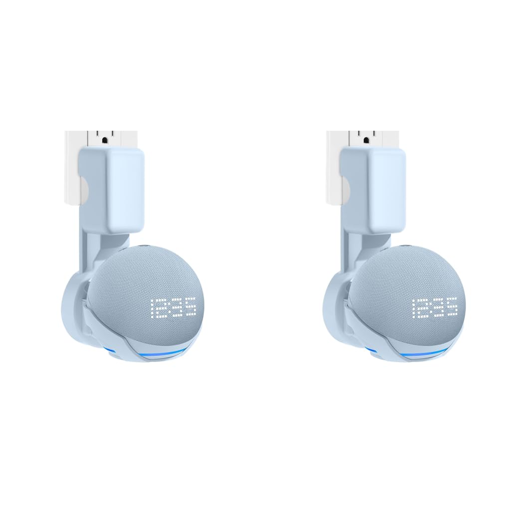 ZORBES® Wall Mount for Alexa Echo Dot Outlet Hanger Stand (5th & 4th Gen) Holder with Cable Management Accessories Holder Only 2 PCS ZORBES® Wall Mount for Alexa Echo Dot Outlet Hanger Stand (5th & 4th Gen) Holder with Cable Management Accessories Holder Only 2 PCS