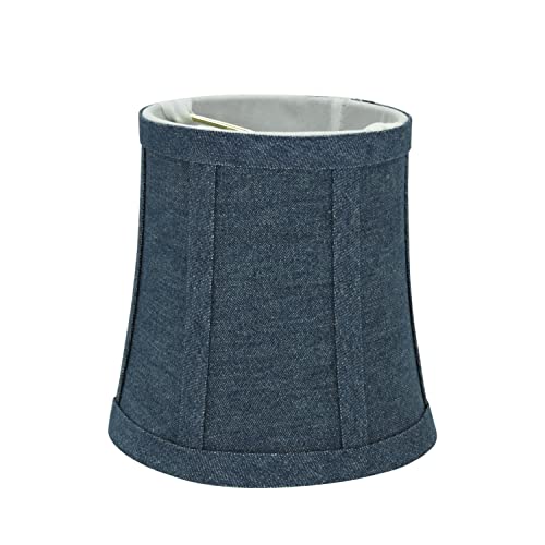 Aspen Creative 30361-5A, Bell Clip-On Chandelier Lamp Shade, Washing Blue, 4" Top x 5" Bottom x 5" Slant Height, Set of 5 by Aspen Creative - Used condition - Image 3