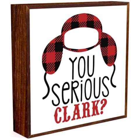 Funny Merry Christmas Decorations Holiday Decor Winter Desk Decor Wooden Box Sign Office Home Bedroom Farmhouse Decor Wood Square Box Sign for Tabletop Bookshelf Tiered Tray Wall Decor Cover