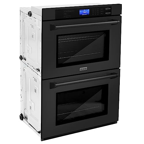 Zline 30" Professional Double Wall Oven With Self Clean And True Convection In Black Stainless Steel (Awd-30-Bs) #TOP2