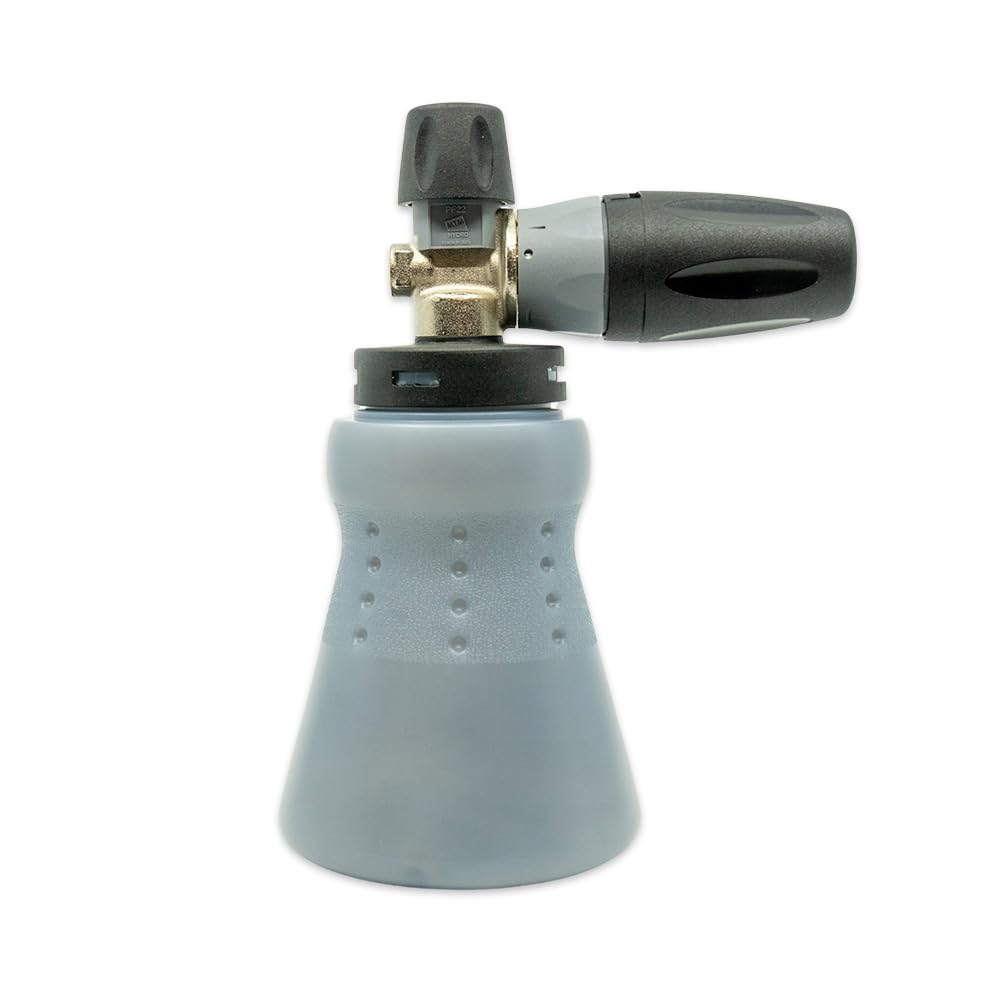 Detail King MTM Hydro PF22.2 Professional Auto Detailer Foam Cannon - Green Chenille Microfiber Mitt - 16oz of Black Cherry Car Wash Soap with Wax