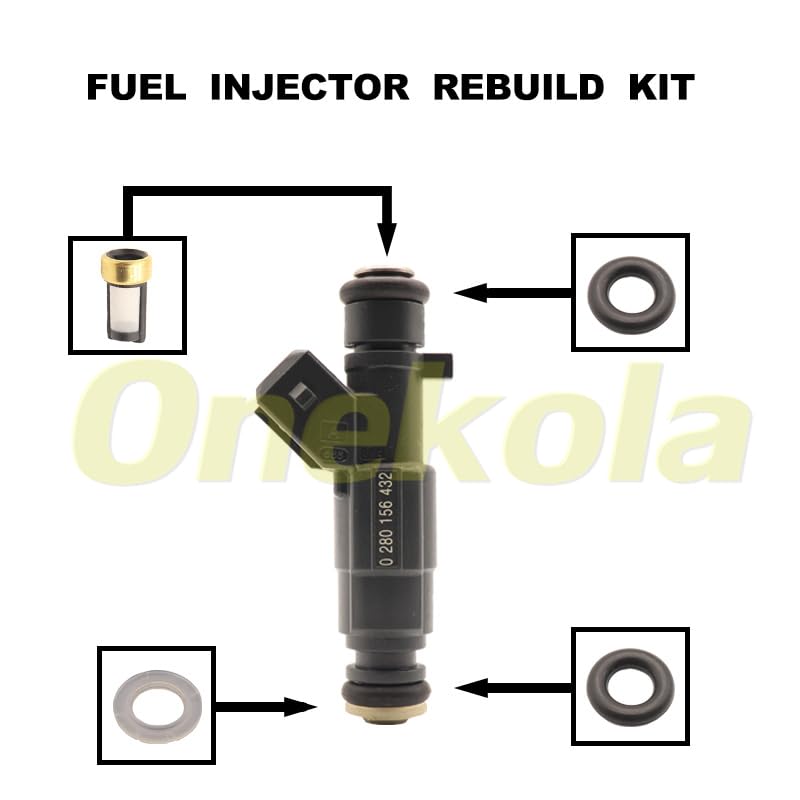 Fuel Injector Service Repair Kit Filters O rings Seals Grommets For Chinese car injector OEM:0280156432 - (Color: 20 set)