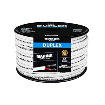 16 Gauge 2 Conductor Marine Wire - 60 ft Duplex Round Marine Grade Wire Tinned Copper Oxygen-Free Insulated - 16/2 AWG UL 1426 Standard PVC Wire for Boat, Automotive, Speakers, Camper & Trailers image 4