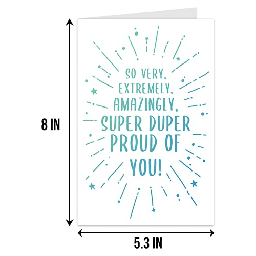 Qiliji Cute Proud Of You Card, Congratulations Card For New Job, Promotion, Graduation, Exam Pass, Proud Encouragement Card #TOP1