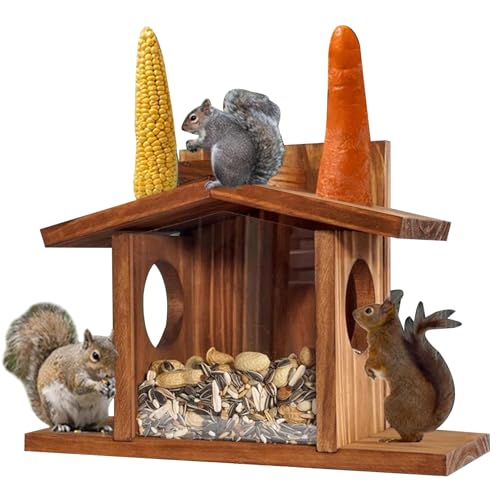 Mangeoire à oiseaux en bois extérieure pour observer la faune - 8