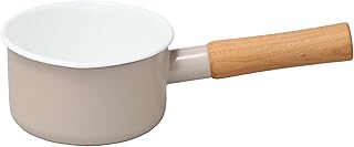 野田琺瑯(Nodahoro) ミルクパン 12cm ホーロー ガス火専用 片手鍋 日本製 クルール ベージュ CL-12MBE
