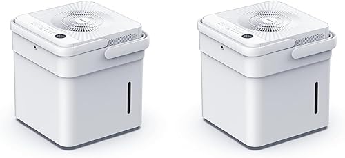 Midea Cubo de 50 pintas deshumidificador para sótano y habitaciones en casa para hasta 4,500 pies cuadrados, bomba incorporada, manguera de drenaje