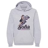 500 LEVEL Sofia Kenin Retro Men's Hoodie Sweatshirt (Gray, Large)