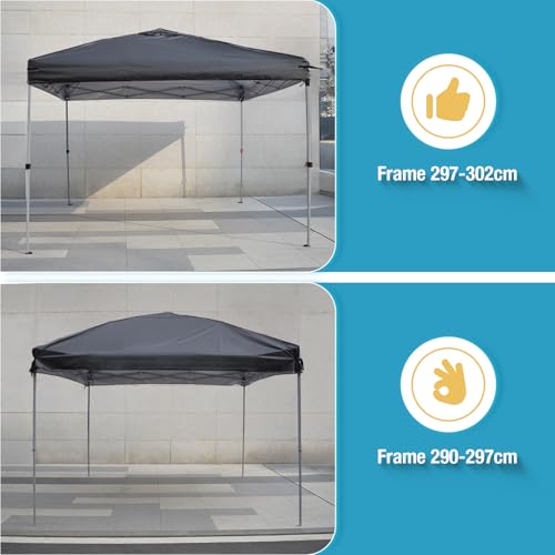 10x10 Canopy Replacement Top Cover with Air Vent, Top Only, Black by FLOUREE - Used condition - Image 4