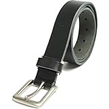 ニッポンデハンドメイド ベルト 栃木レザー 日本製 ヌメ革 カジュアル シンプル 3.5cm幅 専門店ベルトラボ BLLB0545 (ブラック)