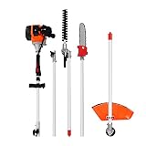 Iglobalbuy 52cc 2-Stroke 5 in 1 Long Reach Pole Chainsaw Hedge Trimmer Brush Tree Cutter Pruner Pole