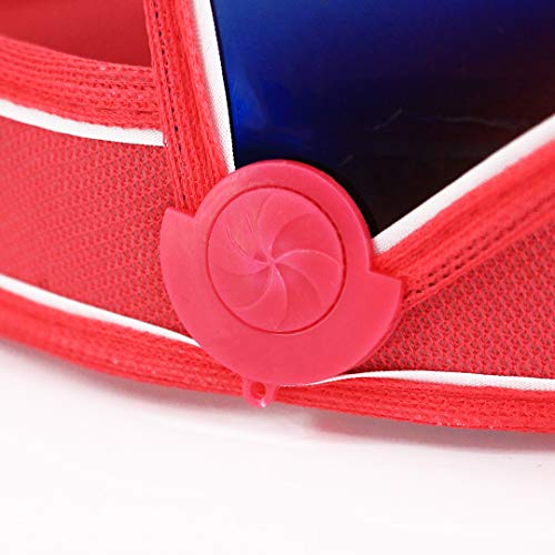 La Moriposa Unisex Hologram Sun Visors Hat Uv Protective Hat Cap Wide Brim Thicker Sunhat(Rose Red) #TOP4
