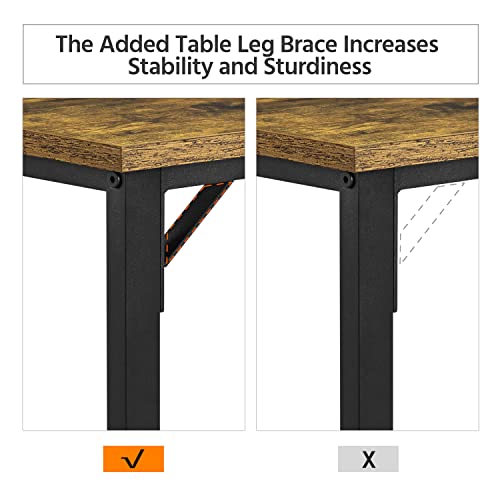Yaheetech 3 Piece Bar Table Set, 47.5� Industrial Dining Table Set, Counter Height Table With Bar Stools Set Of 2, Kitchen Breakfast Table And Chairs For Dining Room, Living Room, Rustic Brown #TOP7