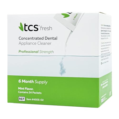 TCS FRESH Denture Cleaner - Detergente per protesi dentale mobile, bite ortodontici e paradenti...
