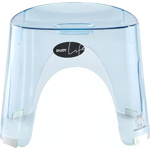 Wyazziv バスチェア 高さ25cm 通気性 リアロ 浴槽に掛けられる クリア お風呂 椅子 耐荷重150kg 風呂いす お風呂の椅子 高め 風呂イス バススツール (ブルー,1個)